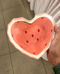 3 PC Set - Strawberry Heart Plate
