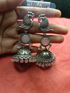Peacock Jhumka Earrings