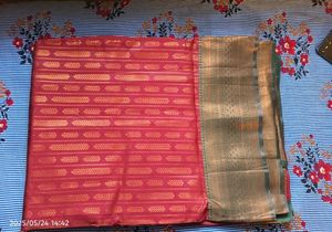 Red &amp; Gold Patterned Saree