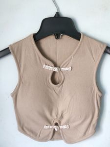 Padded Ribbed Crop Top