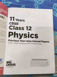 11 Years Cbse Class 12 Physics Solved Papers