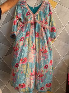 Floral Print Anarkali Dress
