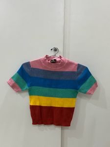 Women Multi Color Winter Top