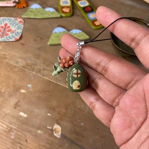 House clay keychain
