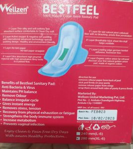 Bestfeel 100%Natural Sanitary Pads