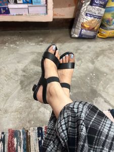 Black Ankle Strap Sandals