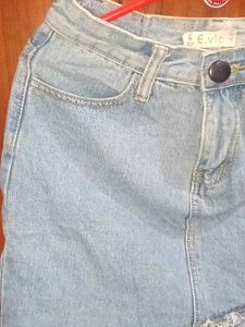 Denim Skort