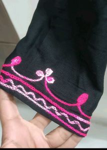 Embroidered Black Kurta