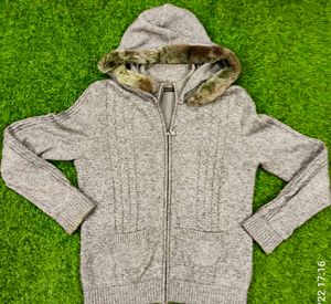 New Imported Gray Zip-Up Hoodie