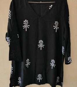 Black Elegant Tunic Top For Women 🖤