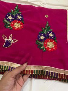 new heavy rani saree