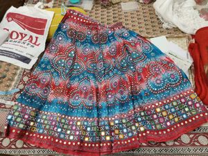 gujrati mirror work lengha choli