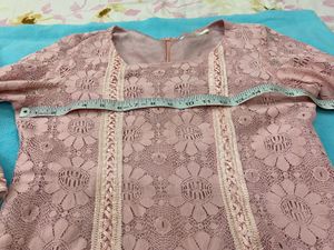 Pink Floral Lace Dress
