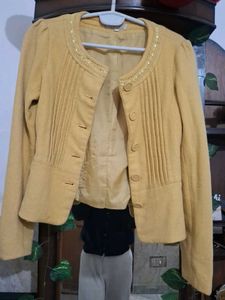 Elegant Mustard Yellow Jacket