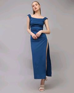 Elegant Blue Midi Dress
