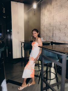Tie-Dye Tube Midi Dress