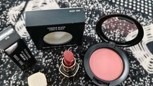 Mac Powder Blush With Bobbi Brown Lipstick