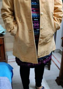Women Suede Overcoat