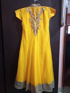 Beautiful Yellow Anarkali Dress 👗🌸✨