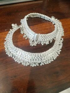 Artificial Silver Anklets Never Used