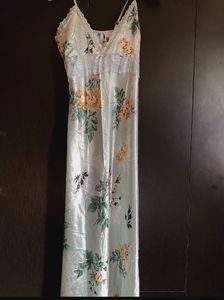 🌼 Floral satin lace Slip Dress