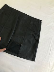 Black Faux Leather Skirt Waist 30