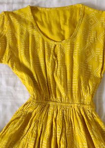 Yellow Short Kurti /Dress