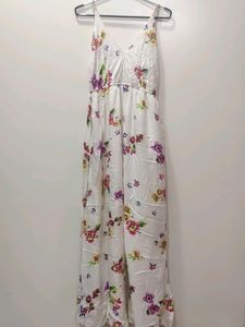 white floral gown