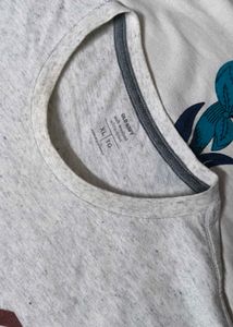 Old Navy Men Grey Cotton Oversized Tshirt