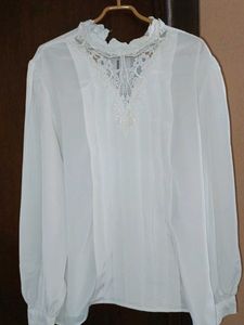 Vintage White Lace Blouse