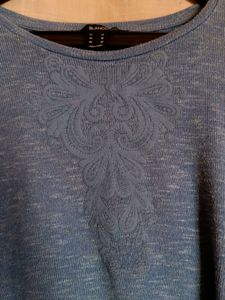 BLANCO BLUE SWEATER  CROP TOP