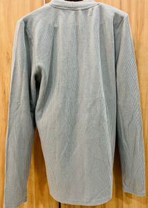 Light Blue Ribbed Top - Size S