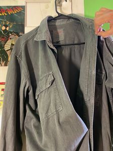 Vintage Grey Button-Down Shirt