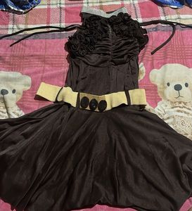 Elegant Brown Party Dress
