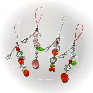 ₊˚⊹౨ cute fruit phone charms / keychains ৎ ₊˚⊹