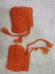 ✨ Hand-Knitted 4-Piece Woolen Baby Suit | 0-3 Mont