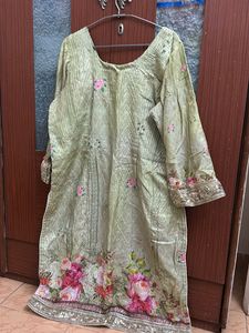 Party Wear Digital Print Embroidery Dress