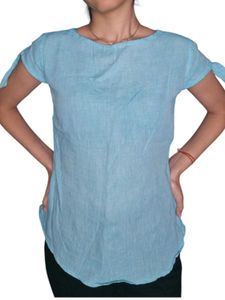 Classic Blue Cotton Top for Women