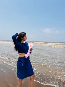 Elegant Blue Midi Dress