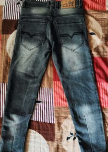 Striped Denim Jeans