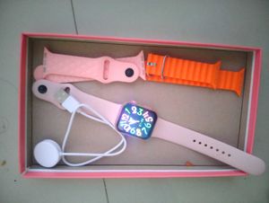 Smart Watch In Pink Colour With Charger