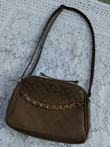 nude brown leather bag