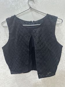 Front Open Black Shrug