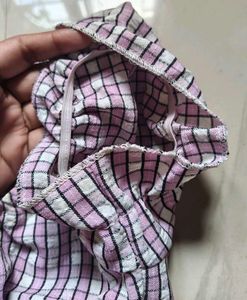 Y2K Checkered Puff Sleeve CropTop