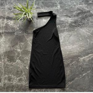Choker Style One Shoulder Dress