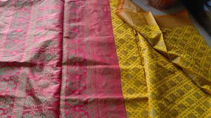 Yellow Patola Weave Pure Silk Saree