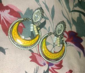 Boho Chic Yellow Earrings