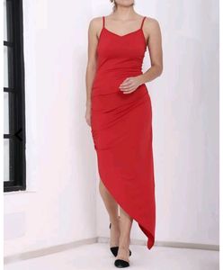 Red Bodycon Slip Dress (size M)
