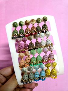 Beautiful Jhumkas/Earrings Set of 12
