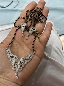 Ad Mangalsutra With Earrings